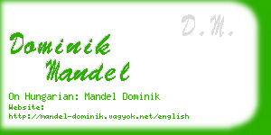 dominik mandel business card